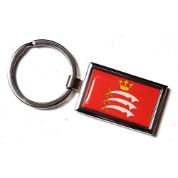 Middlesex Flag County Badge Nickel Plated Keyring