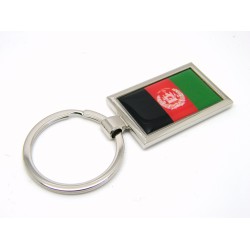Afghanistan Flag Badge Nickel Plated Keyring